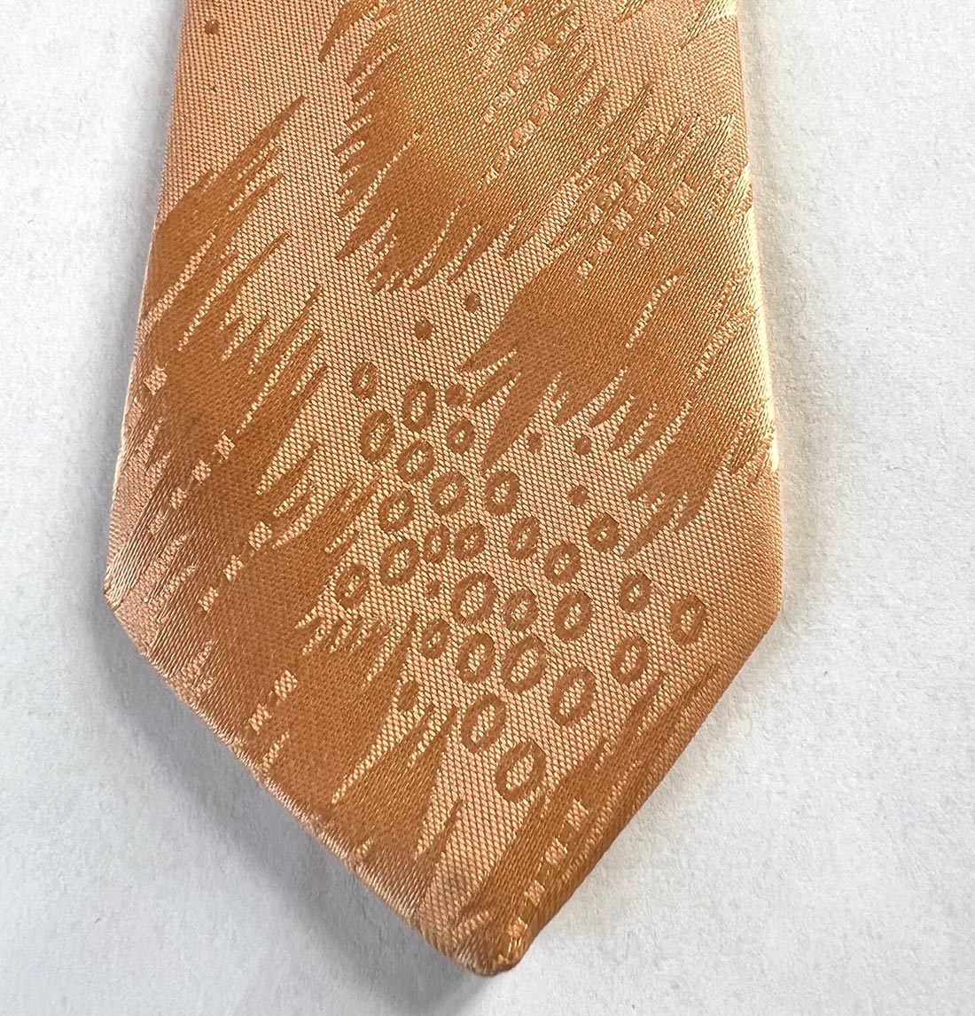 Vintage 40s Neck Tie Zigzag Geometric Underwater Bubbles Jacquard Wembley VFG