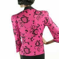 back view, 40s pink and black blouse