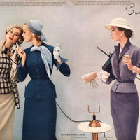 50s Swing Jacket Women's Vintage Windowpane Plaid Medium to Large VFG Wm Block