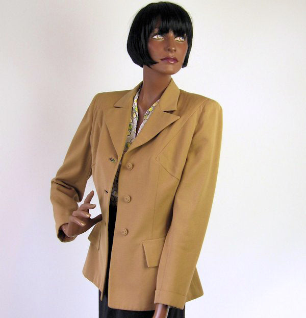 40s Fitted Jacket Vintage Womens Geometric Cut M/L VFG