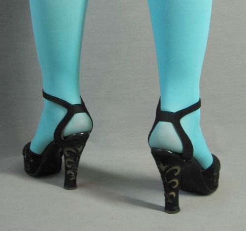 back view pinup peeptoe platforms vintage