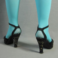 back view pinup peeptoe platforms vintage