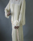 1920s antique white chiffon special occasion dress