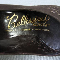 1950s vintage stilettos Bellissimi Coeds logo insole