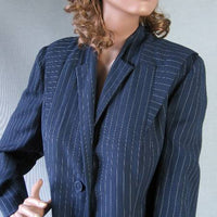 closeup 40s fitted jacket dark blue