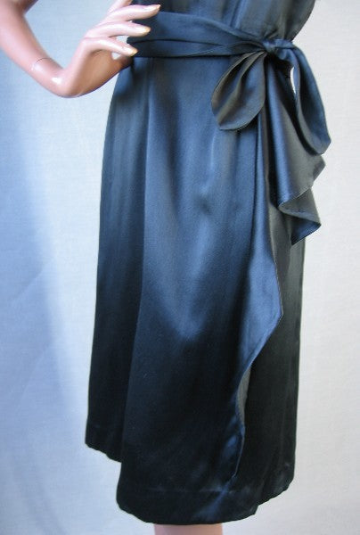 1940s vintage draped skirt party dress