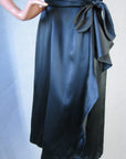 1940s vintage draped skirt party dress