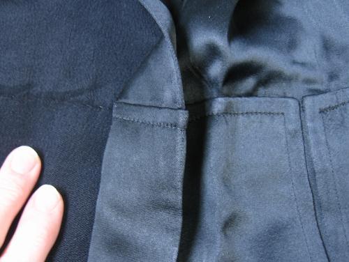 inside details, 40s satin swing jacket