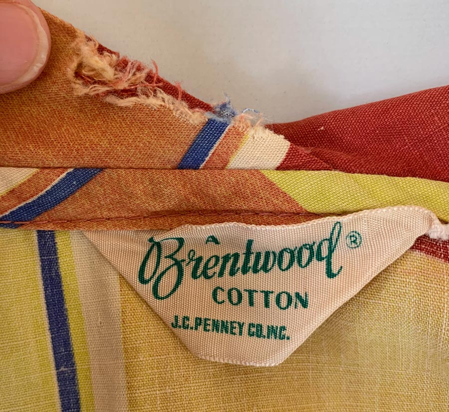 40s Day Dress 50s  Women&#39;s Vintage Large Scale Plaid Sunshine Colors M/L VFG Brentwood JC Penney