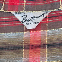 Penney's Brentwood label of 50s plaid dress