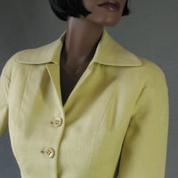 another close view of upper bodice, 50s vintage palm beach cloth jacket