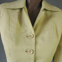 closer view of collar, neckline and buttons, 50s summer office jacket