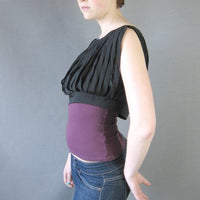 side view, 60s vintage crop top with carwash strips