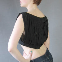 60s Women's Crop Top Vintage Avant Garde Car Wash Midriff Drama Medium VFG