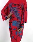 another view, 1980s bold graphic kimono sleeve dress