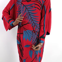 another view, 1980s bold graphic kimono sleeve dress