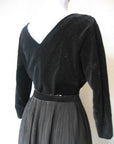back view of 50s bodice and skirt Little Black Dress separates