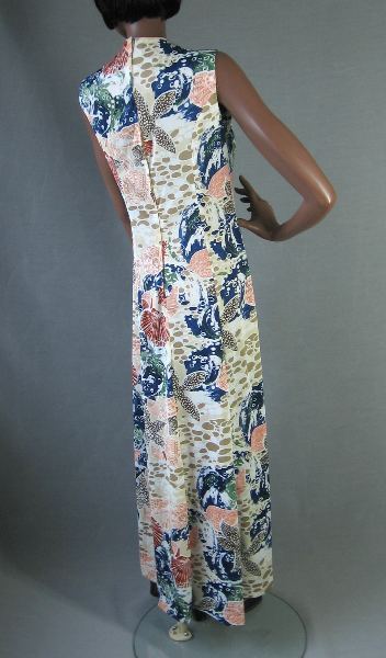 back view, 70s jersey maxidress