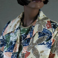 close up detail, 70s pointy oversized shirt collar