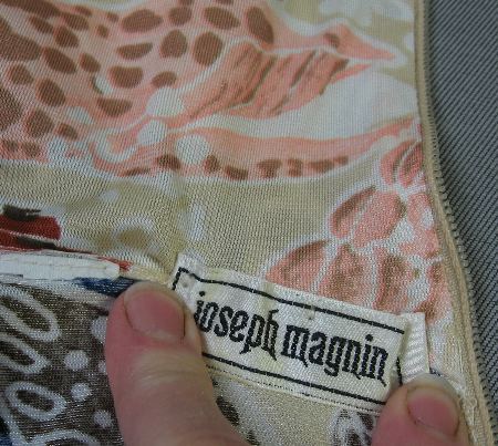 70s dress and shirt label, Joseph Magnin