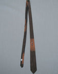 Men's Vintage 60s Neck Tie Skinny Narrow Copper Sharkskin Torches VFG