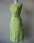 1960s vintage green sheath dress