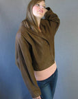 Women's 80s Dior Jacket Edgy Vintage Brown Leather Cropped Large VFG