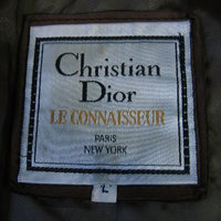 80s vintage leather jacket label, Christian Dior Le Connaisseur