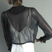 back view, Edwardian antique see through blouse top