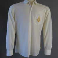 1960s white mesh men's shirt, tailored in Vietnam