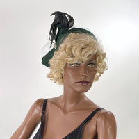 1950s vintage cocktail hat with swag