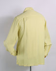 Vintage 50s Mens Rayon Gab Shirt Yellow VFG Small to Medium Gabanaro