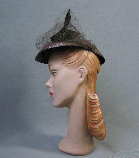 40s doll hat from side