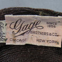 vintage 1940s Gage hat label