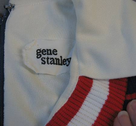 70s partiotic maxidress label, Gene Stanley