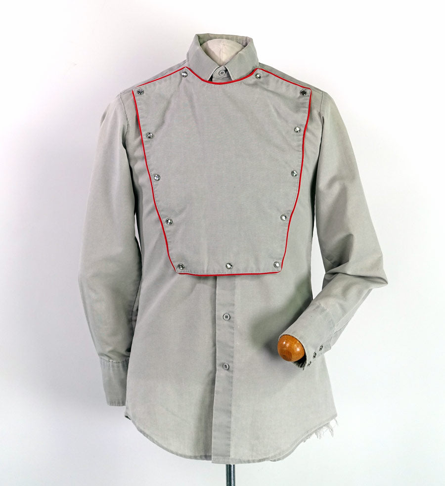 vintage men&#39;s cavalry shirt with detachable bib front