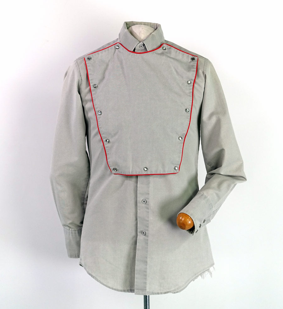 vintage men's cavalry shirt with detachable bib front