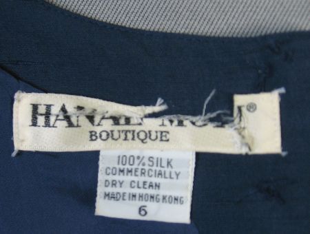 80s designer dress label, Hanae Mori