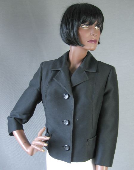 1950s 1960s structured suit jacket with braid trim