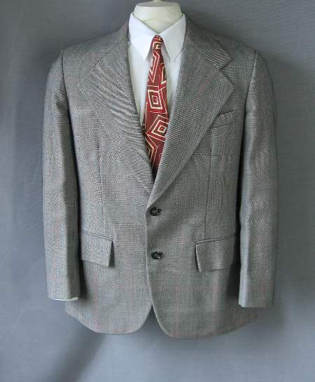 1960s 1970s men's designer suit coat