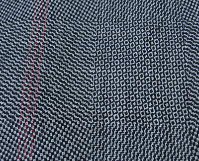 fabric detail close up, glen plaid suit coat by Hardy Amies