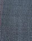 fabric detail close up, glen plaid suit coat by Hardy Amies