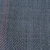 fabric detail close up, glen plaid suit coat by Hardy Amies