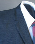 close up, lapels of 60s coal gray suit jacket