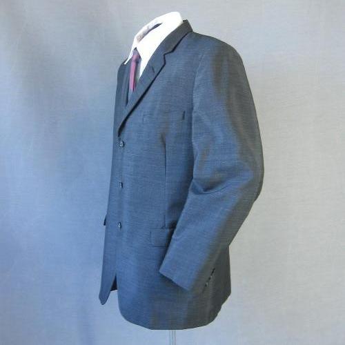side view, long lean 60s suit jacket