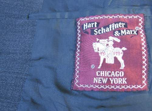 Hart Schaffner & Marx label, 60s suit jacket