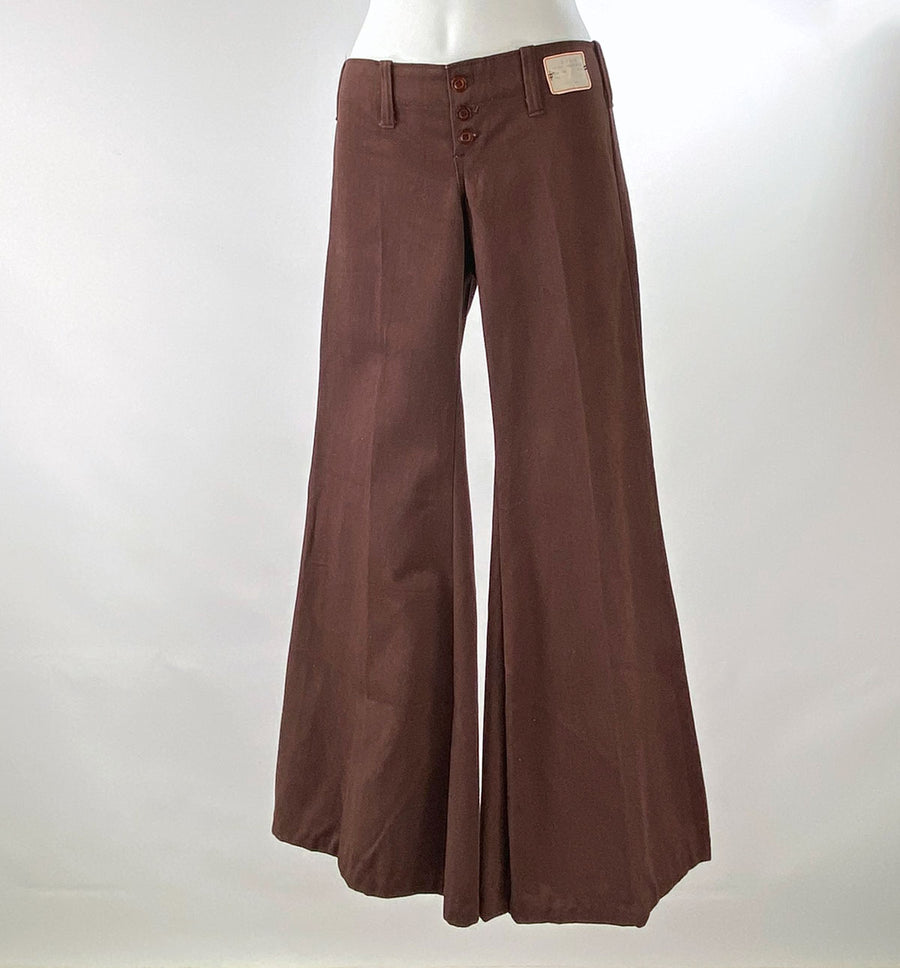 60s Women's Pants Vintage Elephant Bell Bottom Hip Hugger New Old Stock XS VFG