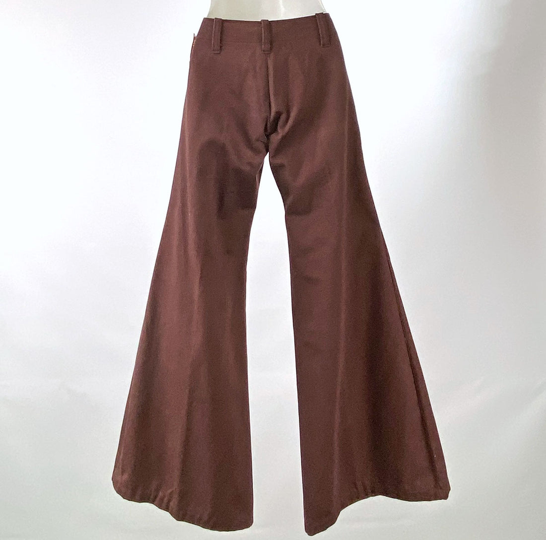 60s Women's Pants Vintage Elephant Bell Bottom Hip Hugger New Old Stock XS VFG