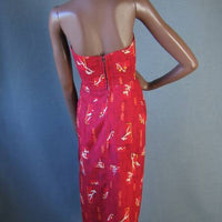 back view, 50s hawaiian sarong dress