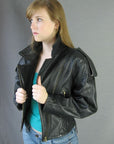 1980s vintage moto style jacket by North Beach Leather